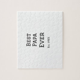 Die beste Papa aller Zeiten. Datum hinzufügen Name Puzzle