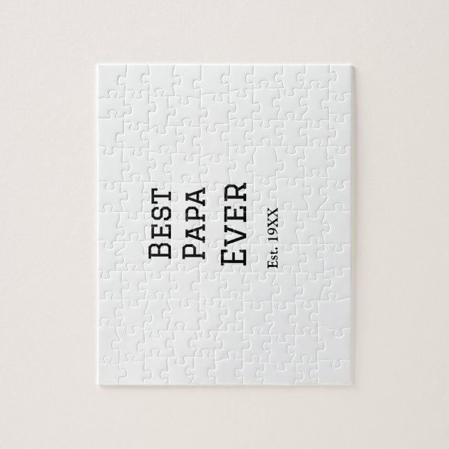 Die beste Papa aller Zeiten. Datum hinzufügen Name Puzzle (Vertikal)