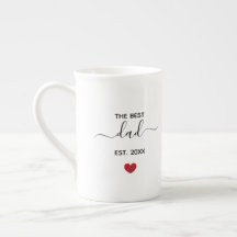 Die beste Papa "est year" Knochen-China Tasse