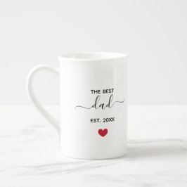 Die beste Papa "est year" Knochen-China Tasse