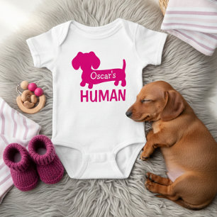 Die beste Personalisierte menschliche Dackel Baby Strampler