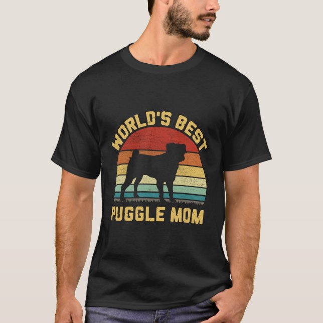 Die beste Puggle-Mama der Welt T-Shirt (Vorderseite)
