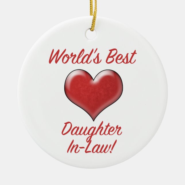Die beste Schwägerin der Welt Keramik Ornament (Vorne)