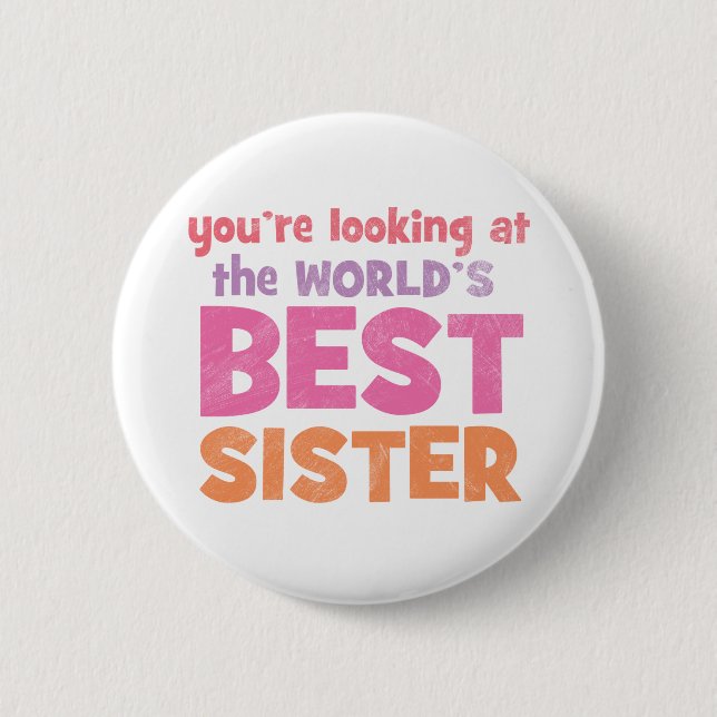 Die beste Schwester der Welt Button (Vorderseite)