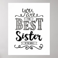 Die beste Schwester der Welt Kunstdruckerei