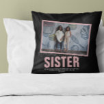 Die beste Schwester der Welt | Moderne FotoCollage Kissen<br><div class="desc">"Die größte Schwester der Welt". Laden Sie Ihre eigenen Fotos hoch (ein Foto vorne und vier weitere hinten) und schreiben Sie eine benutzerdefinierte Nachricht. Personalisieren Sie für Ihre Schwester oder Ihren besten Freund, um ein einzigartiges Geschenk zu schaffen. Ein perfekter Weg, ihr zu zeigen, wie phantastisch sie jeden Tag ist....</div>