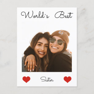 Die beste Schwester der Welt zum Geburtstag Postkarte