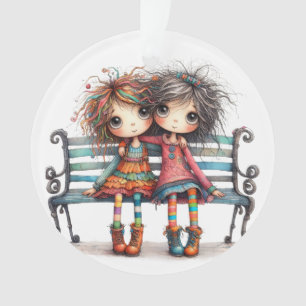 Die beste Schwester / Freundin der Welt - sehen Si Ornament