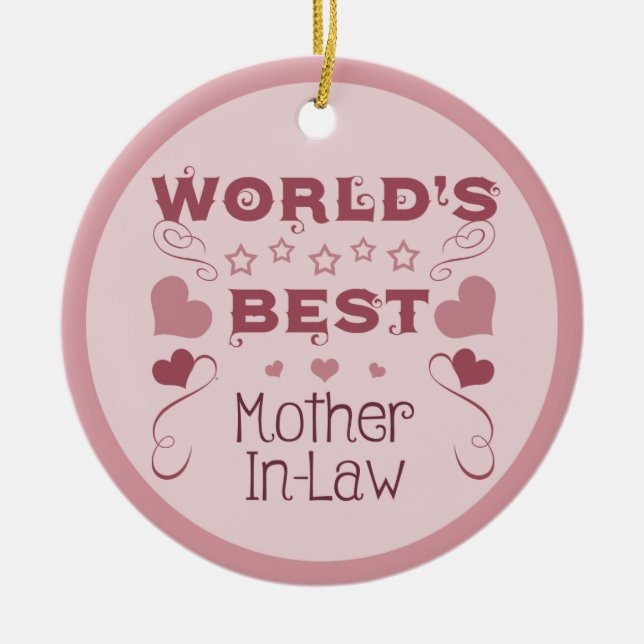 Die beste Schwiegermutter der Welt Keramik Ornament (Vorne)
