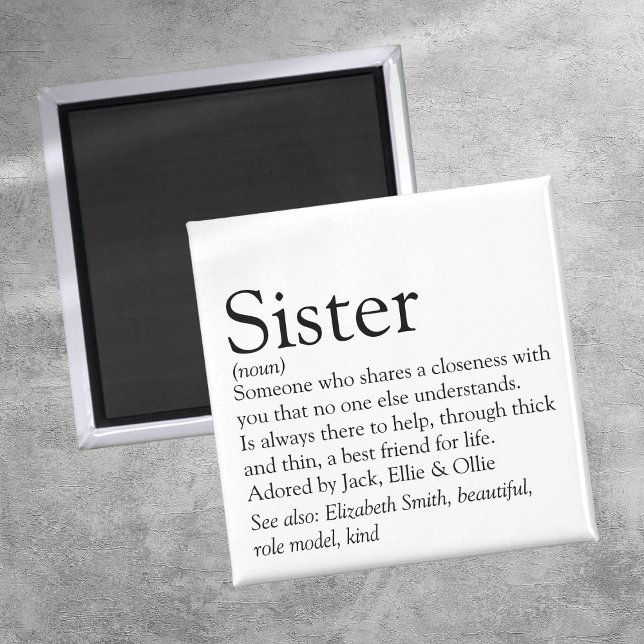Die beste Sister-Definition der Welt Magnet (World's Best Ever Sister Definition Magnet)