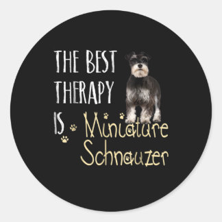 Die beste Sorte ist Miniatura Schnauzer Runder Aufkleber