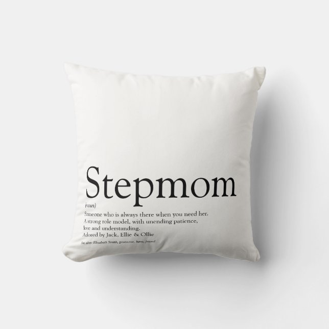 Die beste Stepmutter der Welt, Stepmutter Definiti Kissen (Vorderseite)