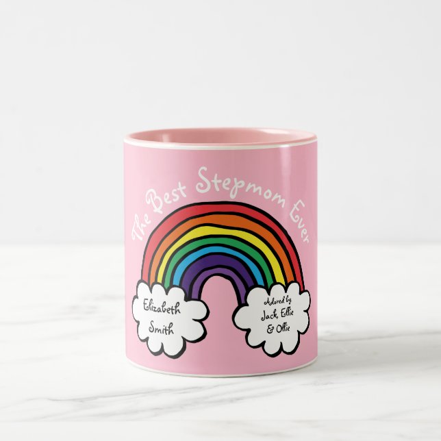 Die beste Stepmutter, die Stepmutter, die je Regen Zweifarbige Tasse (Mittel)