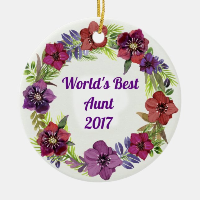 Die beste Tante Christmas Ornament der Welt (Vorne)