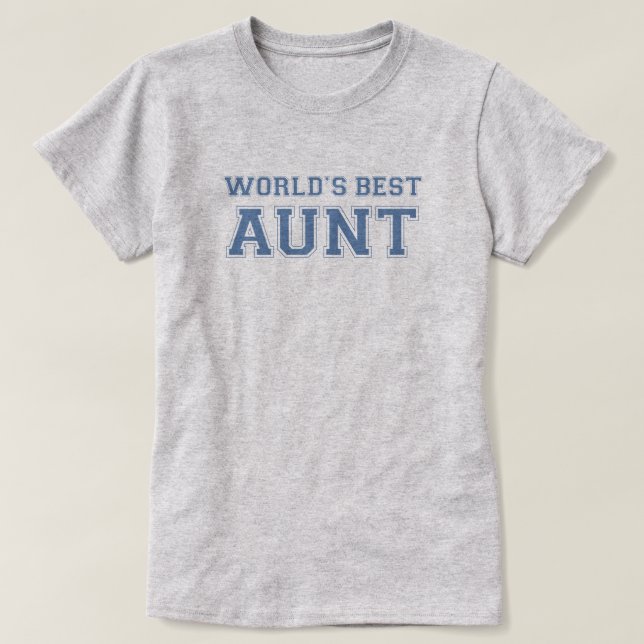 Die beste Tante Collegiate der Welt T-Shirt (Design vorne)