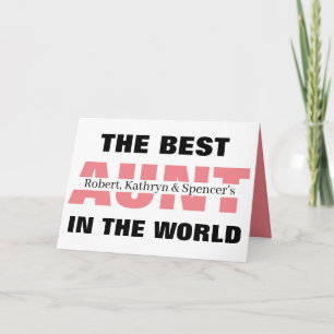 Die beste Tante der Welt Personalisiert Karte