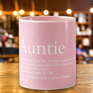 Die beste Tante der Welt, Tante definiert Rosa Zweifarbige Tasse
