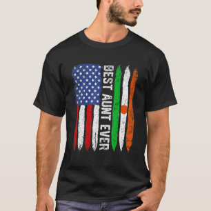 Die beste Tante je Muttertag Niger USA Flag Retro T-Shirt