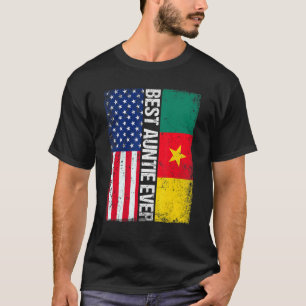 Die beste Tante je Muttertagsflagge in Kamerun T-Shirt
