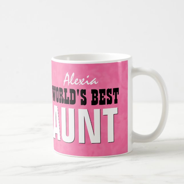 Die beste TANTE rosa Schmutz V23 der Welt Tasse (Rechts)