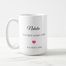 Die beste Tante überhaupt Personalisierter Name un Kaffeetasse
