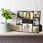 Die beste Tante Uncle Foto Collage Black Fotoplatte<br><div class="desc">Geben Sie der besten Tante und Onkel der Welt eine individuelle Collage-Plakette mit mehreren Fotos, die sie jahrelang schätzen und genießen werden. Sie können mit acht Fotos Nichten, Neffen, anderen Familienmitgliedern, Haustieren usw. personalisieren, den Ausdruck "Weltbeste Tante & Onkel" personalisieren und die Namen der Familienmitglieder hinzufügen, alles in eleganter weißer...</div>