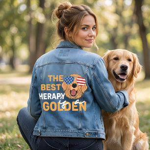 Die beste Therapie ist ein Golden Retriever – Patr Jeansjacke