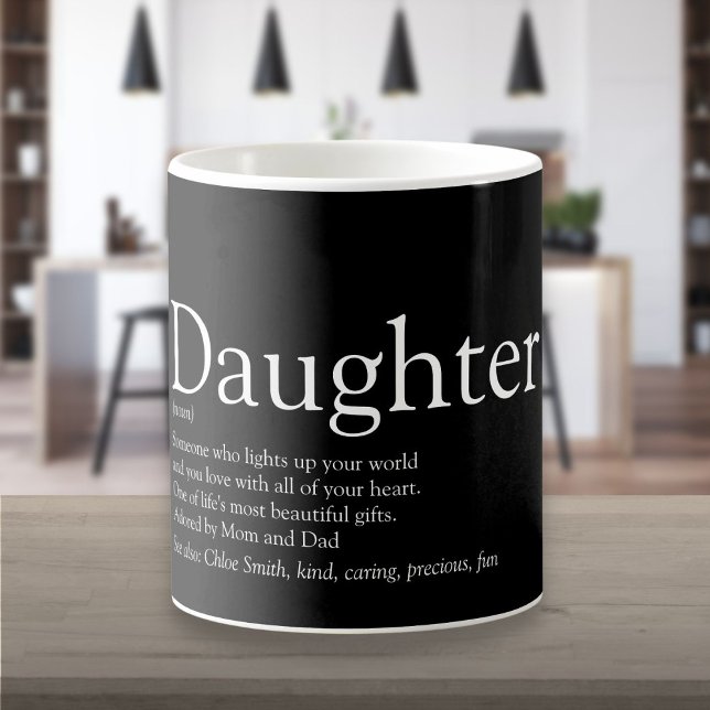 Die beste Tochter je Definition einfach modern Kaffeetasse (Best Daughter Ever Definition Simple Modern Coffee Mug)