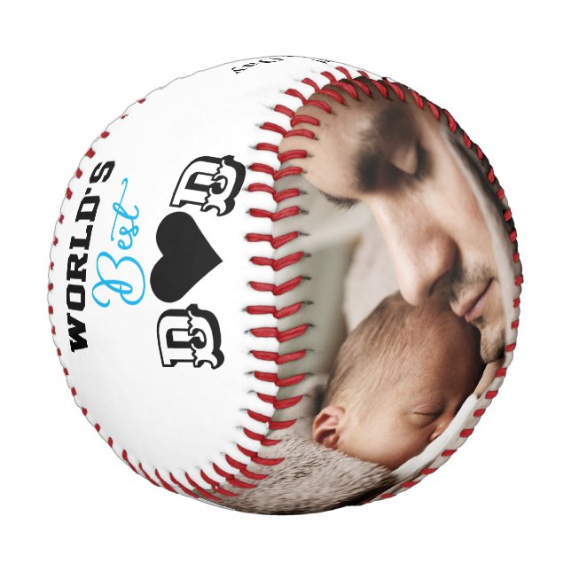 Die beste VATER-Botschaft der Welt Baseball (Schrägansicht)