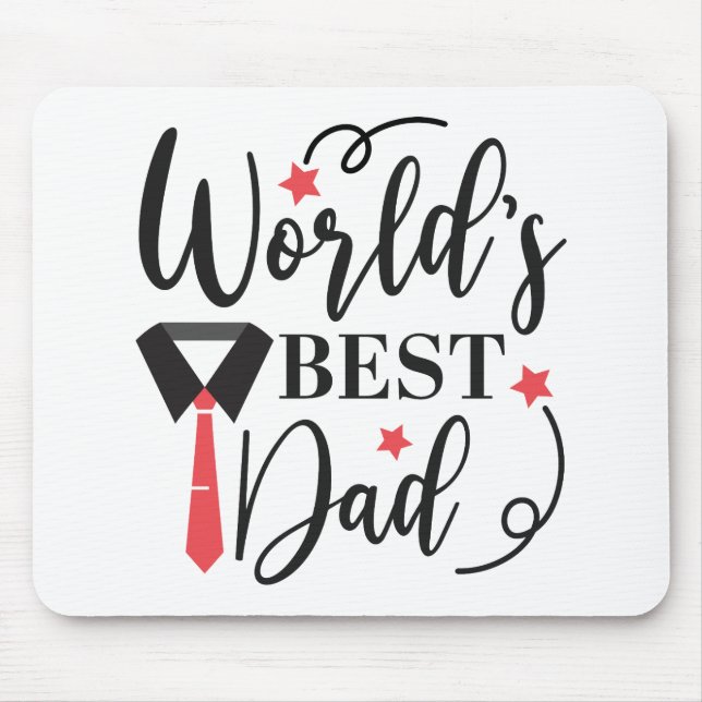 Die beste Vater der Welt - Moderne Typografie | Va Mousepad (Vorne)