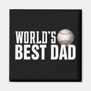 Die beste Vater-Typografie-Baseball der Welt   Mag Magnet