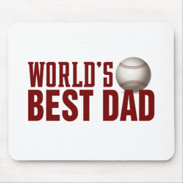 Die beste Vater-Typografie-Baseball der Welt | Mau Mousepad