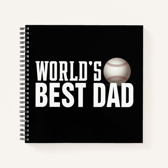 Die beste Vater-Typografie-Baseball der Welt | Not Notizbuch (Vorderseite)
