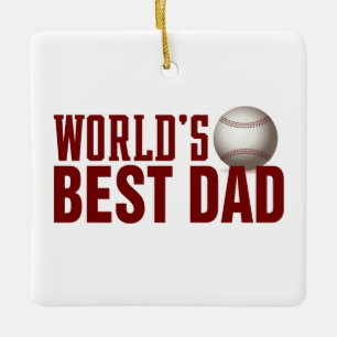 Die beste Vater-Typografie-Baseball der Welt Orn Keramikornament