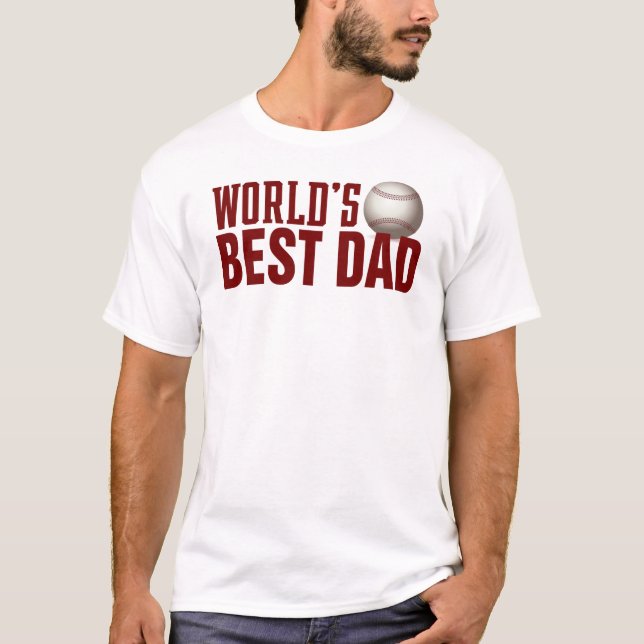 Die beste Vater-Typografie-Baseball der Welt | Shi T-Shirt (Vorderseite)