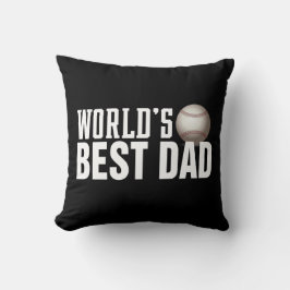 Die beste Vater-Typografie der Welt - Baseball-Thr Kissen