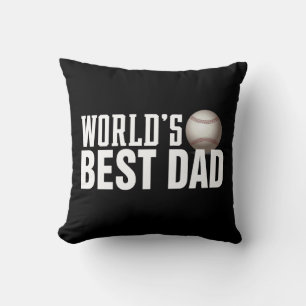 Die beste Vater-Typografie der Welt - Baseball-Thr Kissen