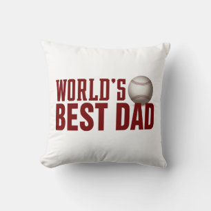 Die beste Vater-Typografie der Welt - Baseball-Thr Kissen