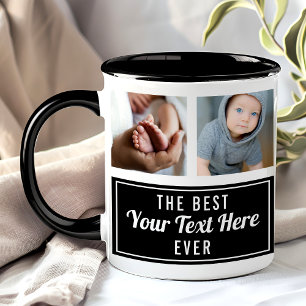 Die beste Your Text Here jemals schwarze Collage F Tasse