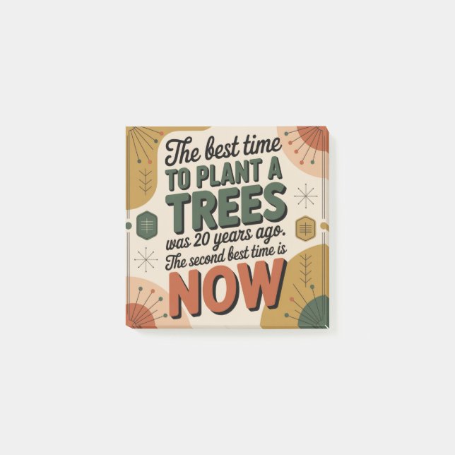 Die beste Zeit, um einen Baum zu pflanzen, war vor Post-it Klebezettel (Vorderseite)