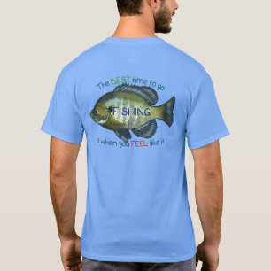 Die beste Zeit zum Angeln Vatertagsgeschenk T-Shirt