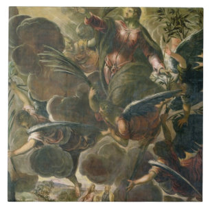 Die Besteigung von Christus (Fresko) Fliese