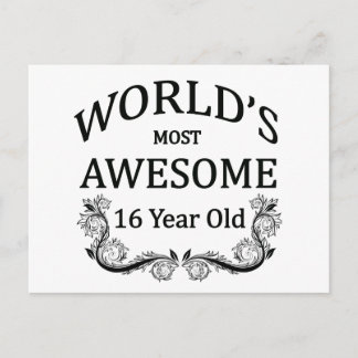 Die besten 16 Jahre der Welt Postkarte