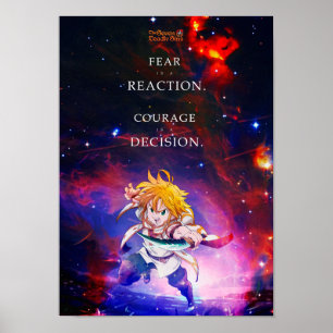 Die besten Anime-Zitate über Mut Poster