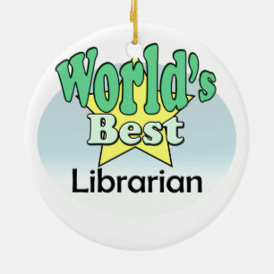 Die besten Bibliothekare der Welt Keramikornament