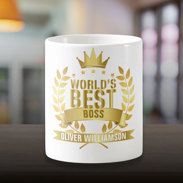 Die besten Boss Gold 5 Star Kaffeetasse (World's Best Boss Gold 5 Star Coffee Mug)