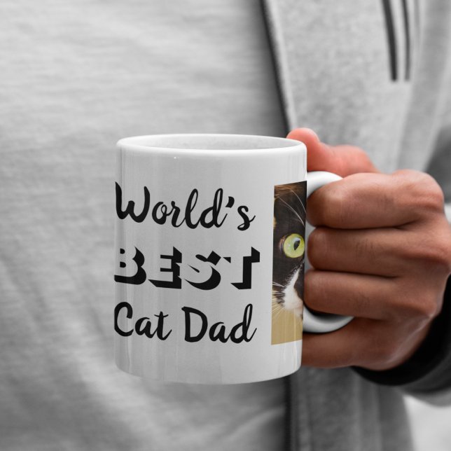 Die besten Cat Vater der Welt Personalisierte Foto Kaffeetasse (Von Creator hochgeladen)