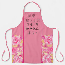 Die besten Dinge im Leben Großmutter's Küche Pink Schürze