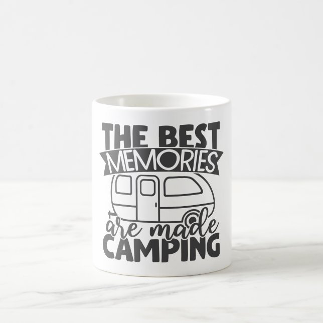 Die besten Erinnerungen sind Camping Funny Sprichw Kaffeetasse (Mittel)
