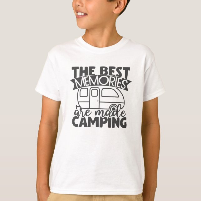 Die besten Erinnerungen sind Camping Funny Sprichw T-Shirt (Vorderseite)